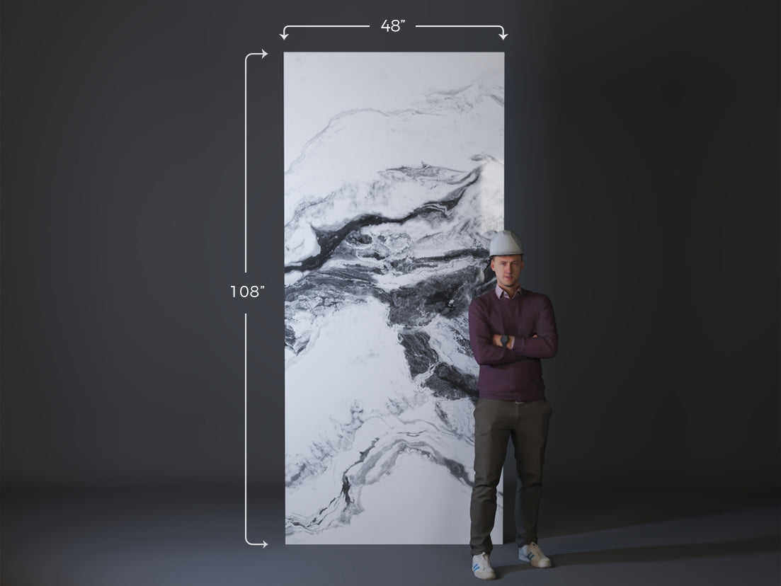 Marble look panel, Black Mountain
