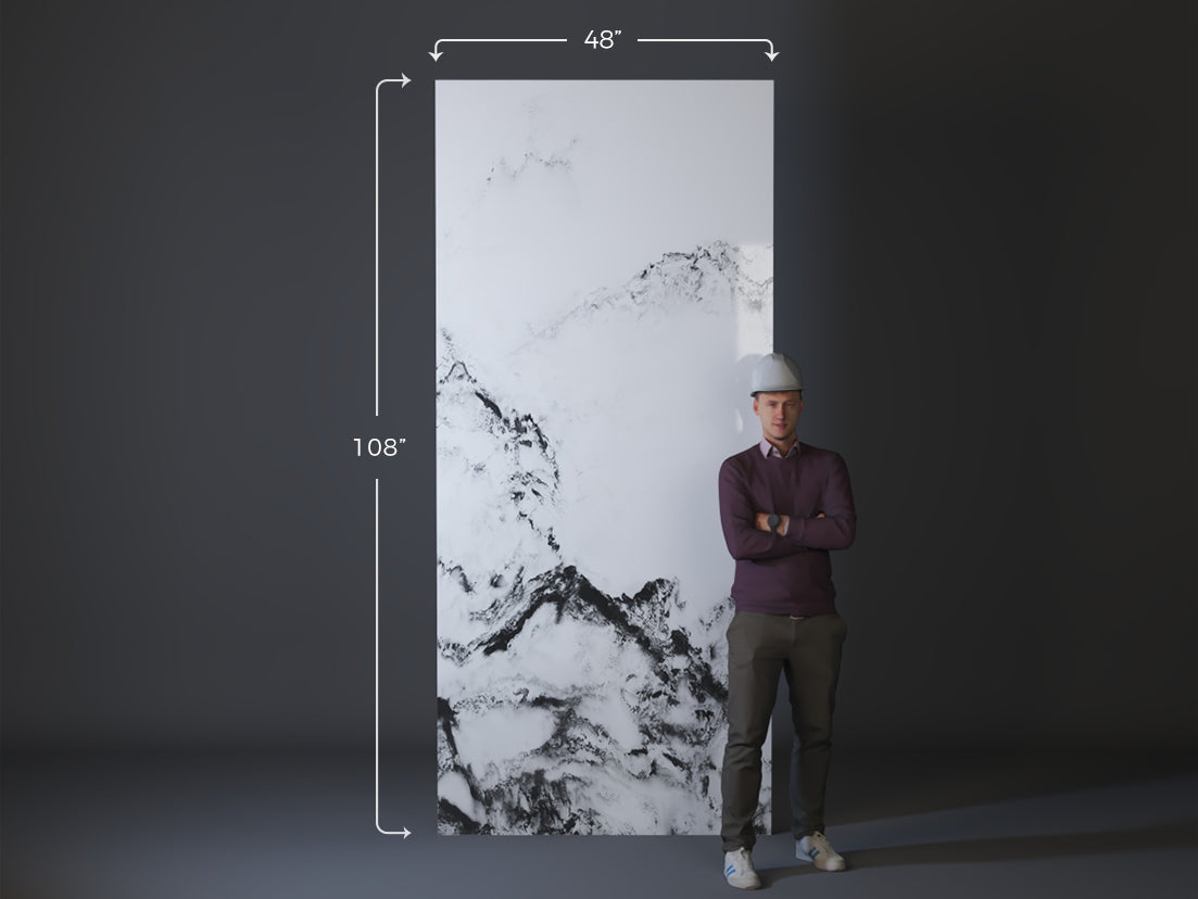 White Mountain marble look panel