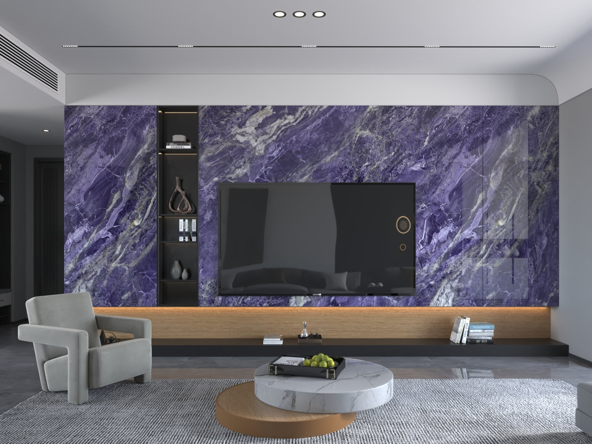 Sapphire Purple Marble Panel