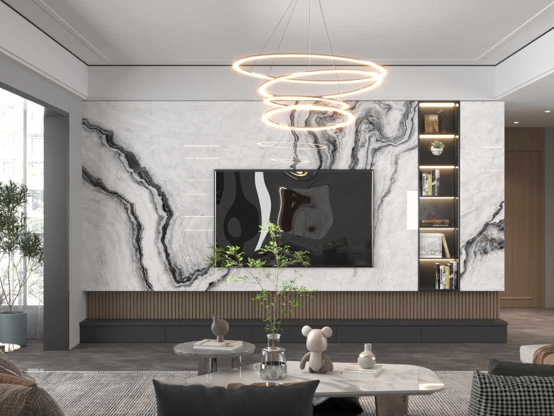 White Wave Marble Panel