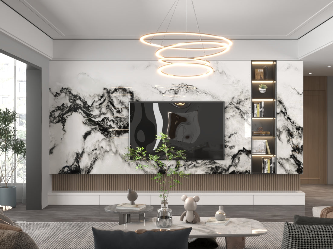White Mountain marble look panel