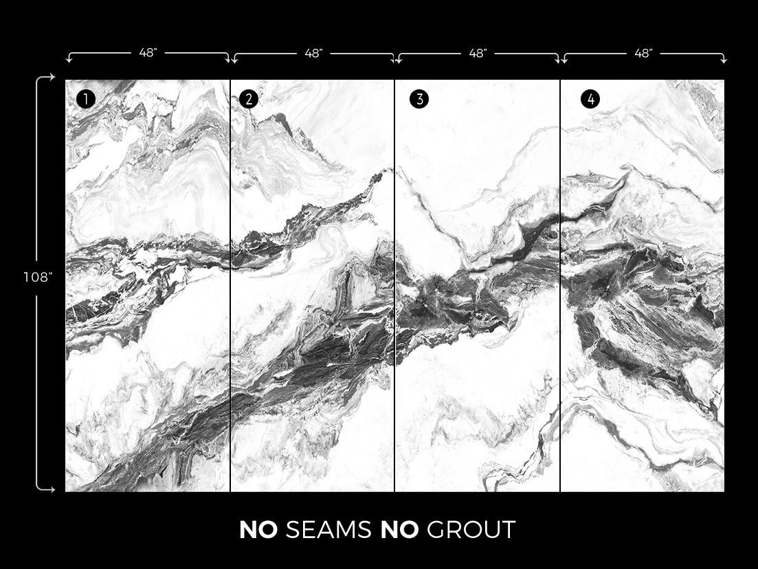 Marble look panel, Black Mountain