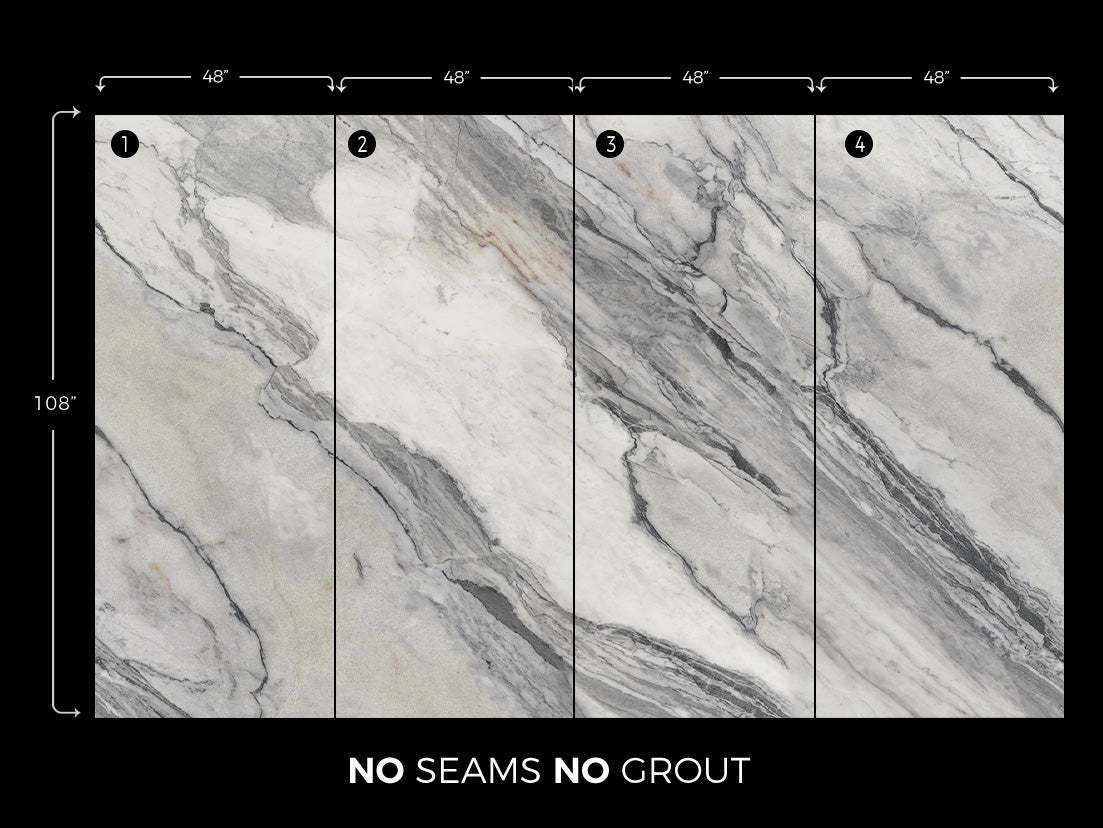 WHITE PORTINARI Marble look panel