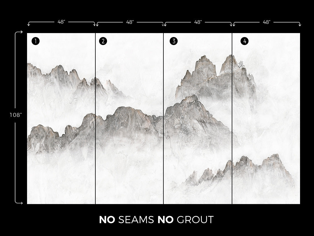 Fog Mountain Marble look panel