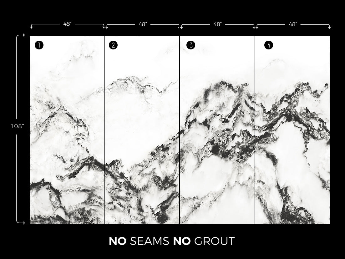 White Mountain marble look panel