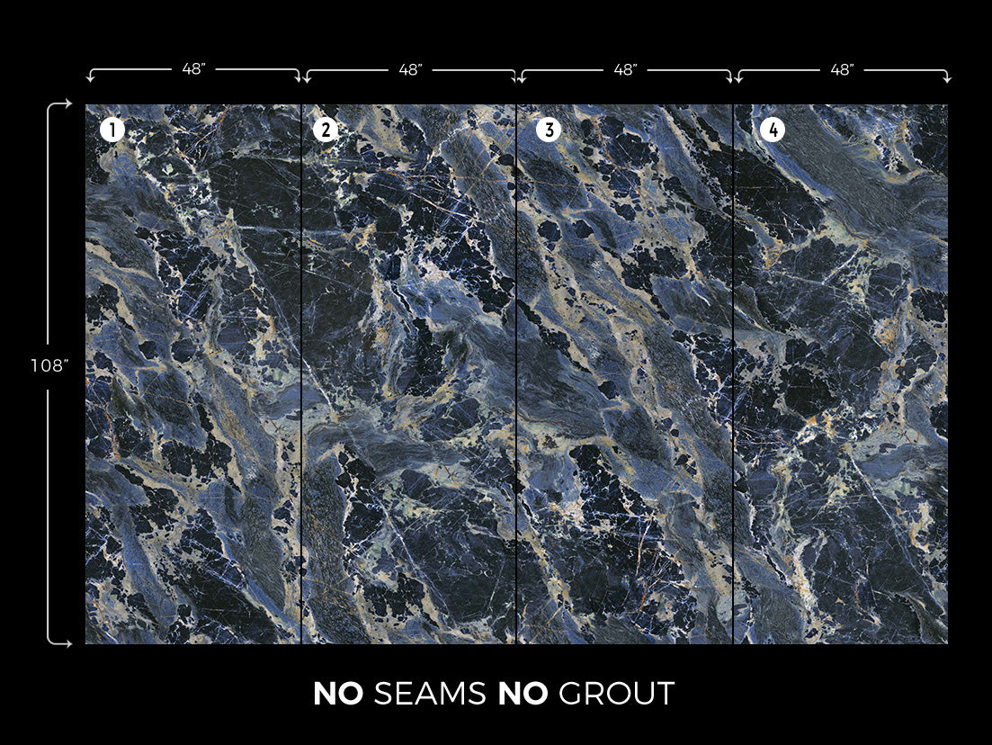 Africa Blue Sodalite Marble look panel