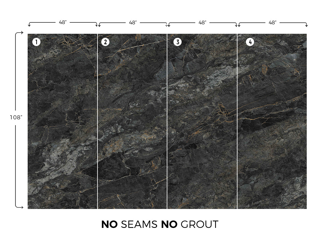 Aqua Nero Marble wall look panel