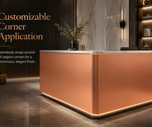Brushed Copper Metallic Wall Panel