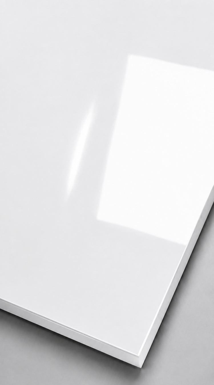 High-Gloss White Wall Panel
