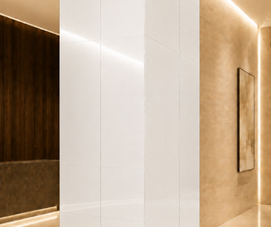 High-Gloss White Wall Panel