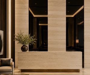 High-Gloss Black Wall Panel