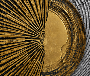 Black, Silver & Gold Geometric Abstract Wall Art