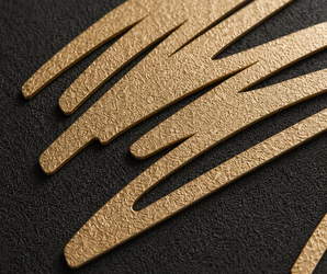 Black & Gold Textured Abstract Wall Art
