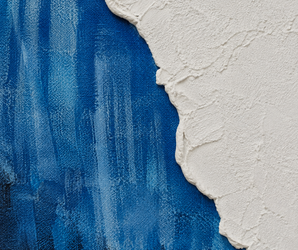 Blue, Black & White Textured Abstract Wall Art