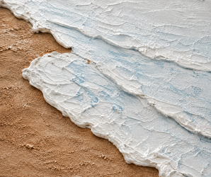 Blush Coast Textured Seascape Wall Art