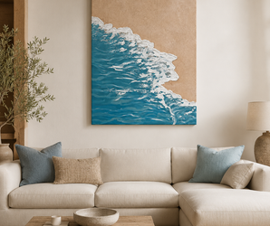 Ocean Shore Textured Coastal Wall Art
