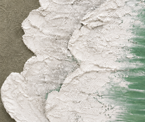 Sage Green & White Textured Ocean Wave Wall Art