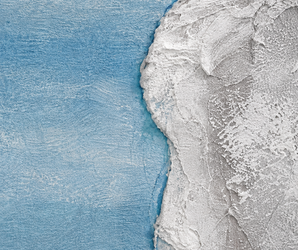 Blue & Silver Textured Coastal Abstract Wall Art