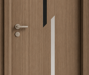 Modern Walnut Interior Door