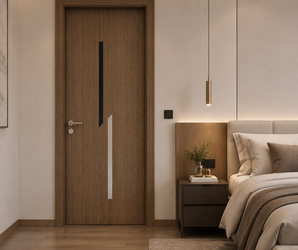 Modern Walnut Interior Door