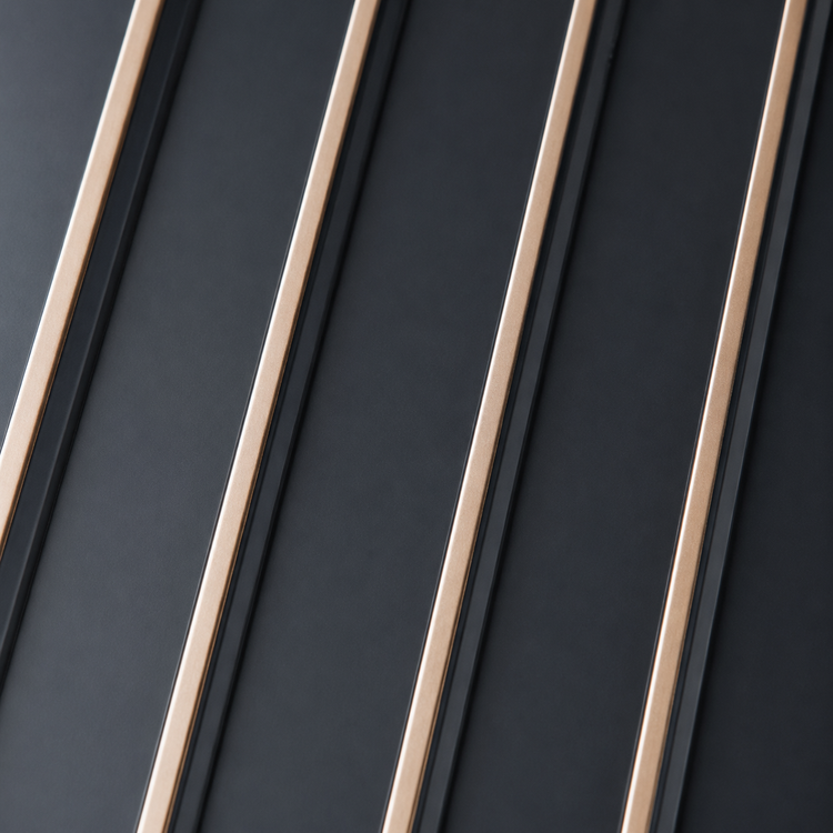 Black gold tapered PS wall panel