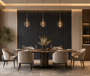 Black gold tapered PS wall panel