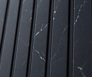 Nero Marquina Fluted PS Wall Panel