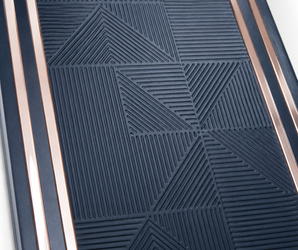Midnight Copper Geometric PS Wall Panel