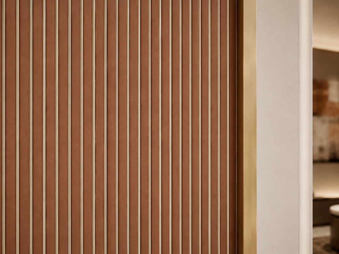 Warm fluted PS decorative wall panel finish