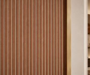 Cognac Gold Fluted PS Wall Panel