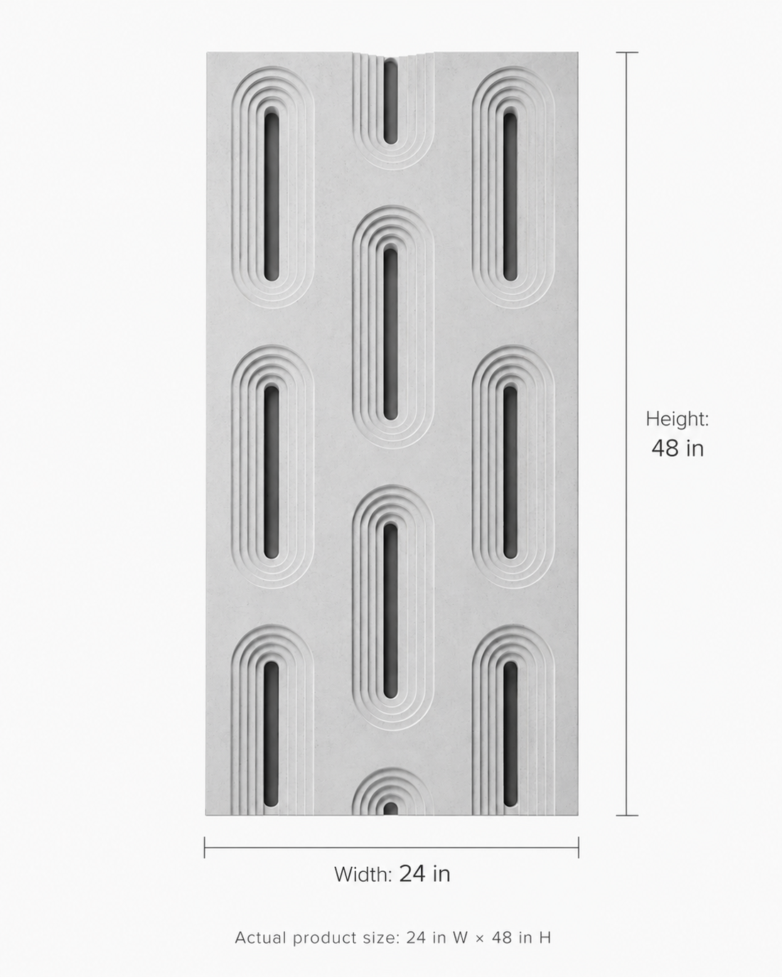 Fluted Arch Screen PU Stone used as an architectural wall feature