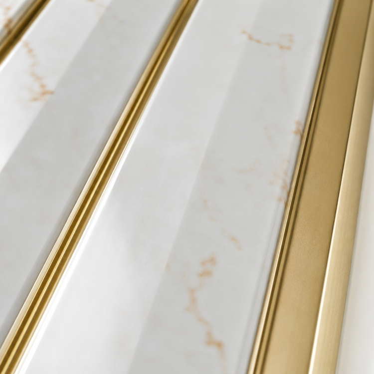 White gold slim PS wall panel