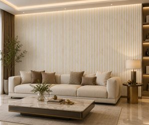 White gold slim PS wall panel