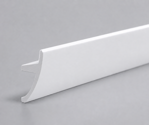 White Curved LED Baseboard
