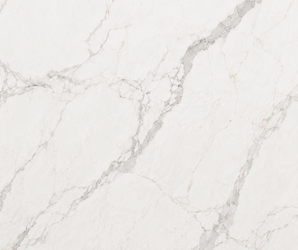 White marble surface with thin gray veins, suitable for modern wall panel or cladding applications.