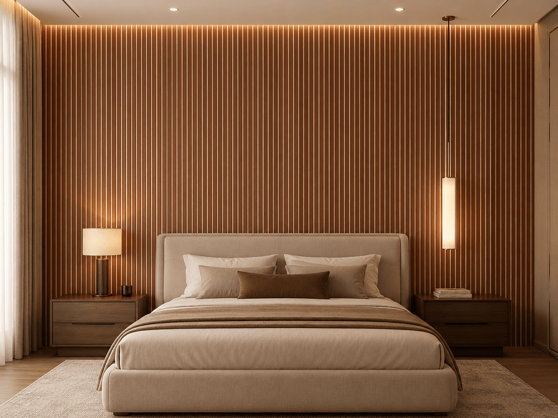Decorative PS wall panels in a hospitality or reception space