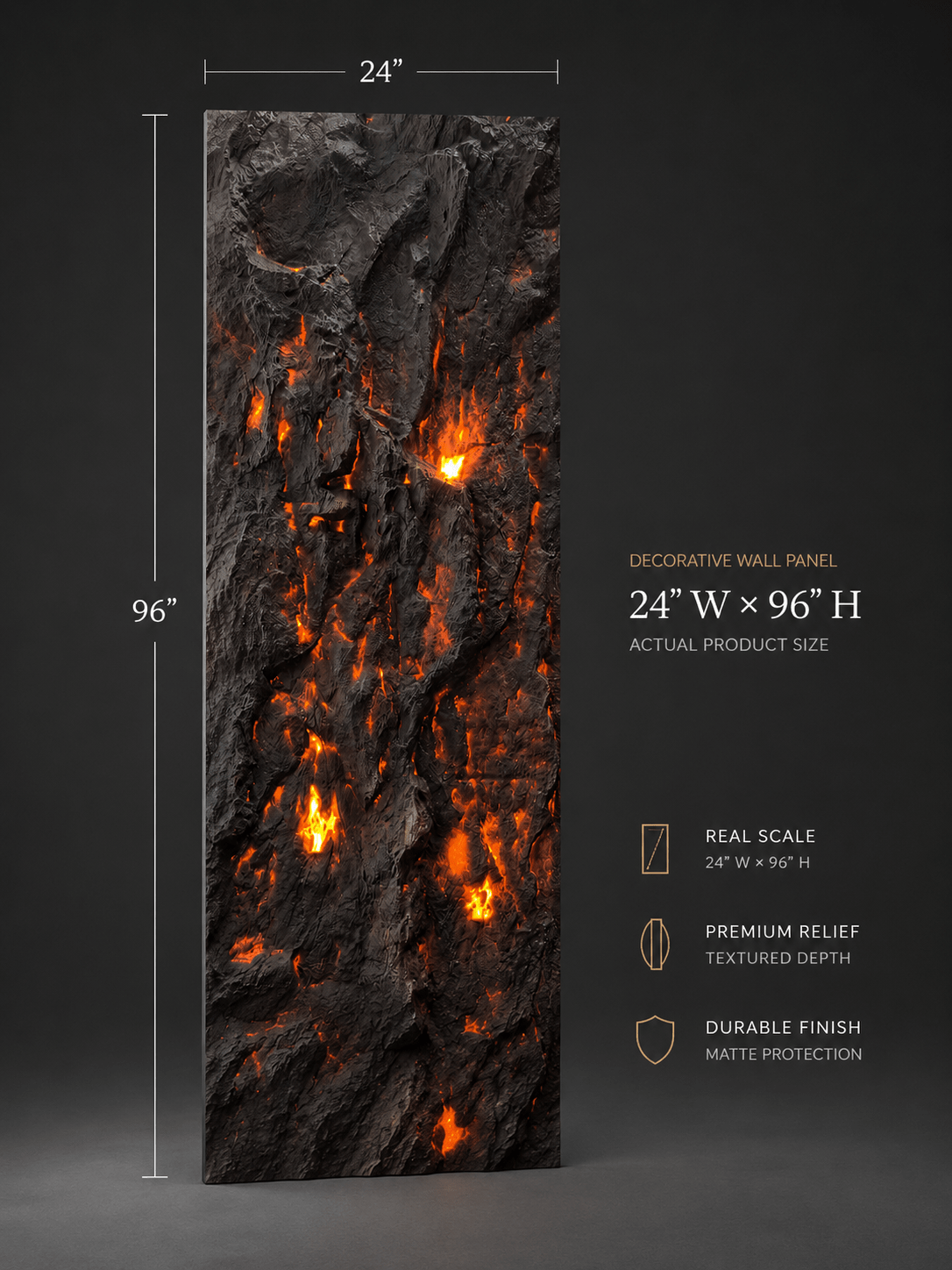 Lava Core PU Stone wall in a hospitality or commercial interior