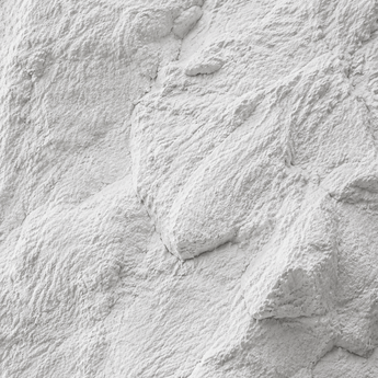 Experience the Rocky White PU Stone Panel—a decorative wall panel featuring a rough white textured surface with uneven patterns that mimic plaster or natural rock, perfect for adding unique character to any interior space.