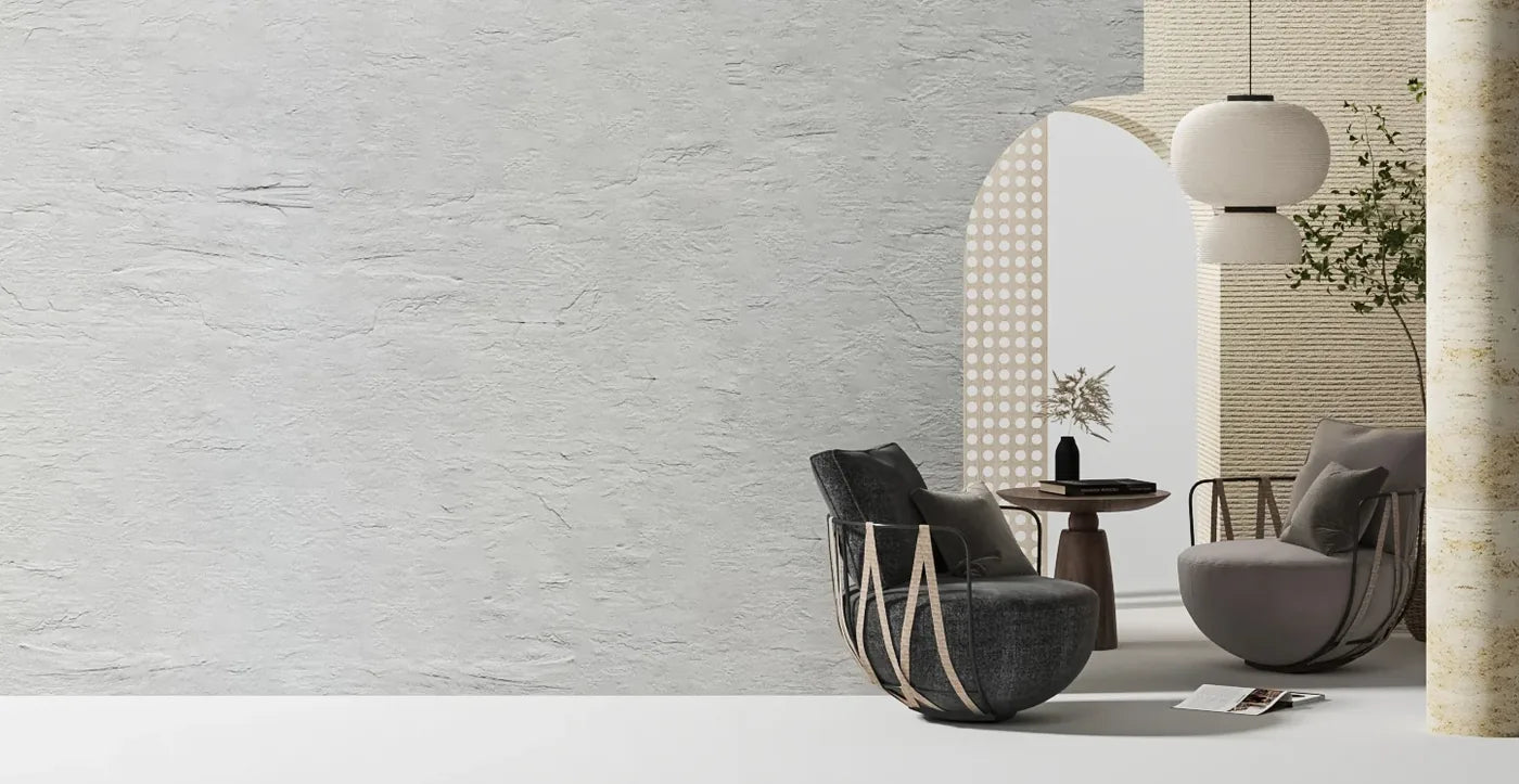 Architectural flexible stone interior
