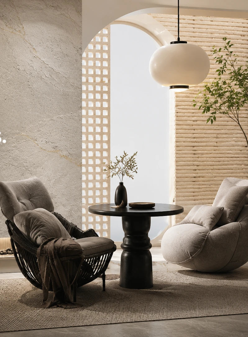 Wallsmark flexible stone in a warm architectural interior