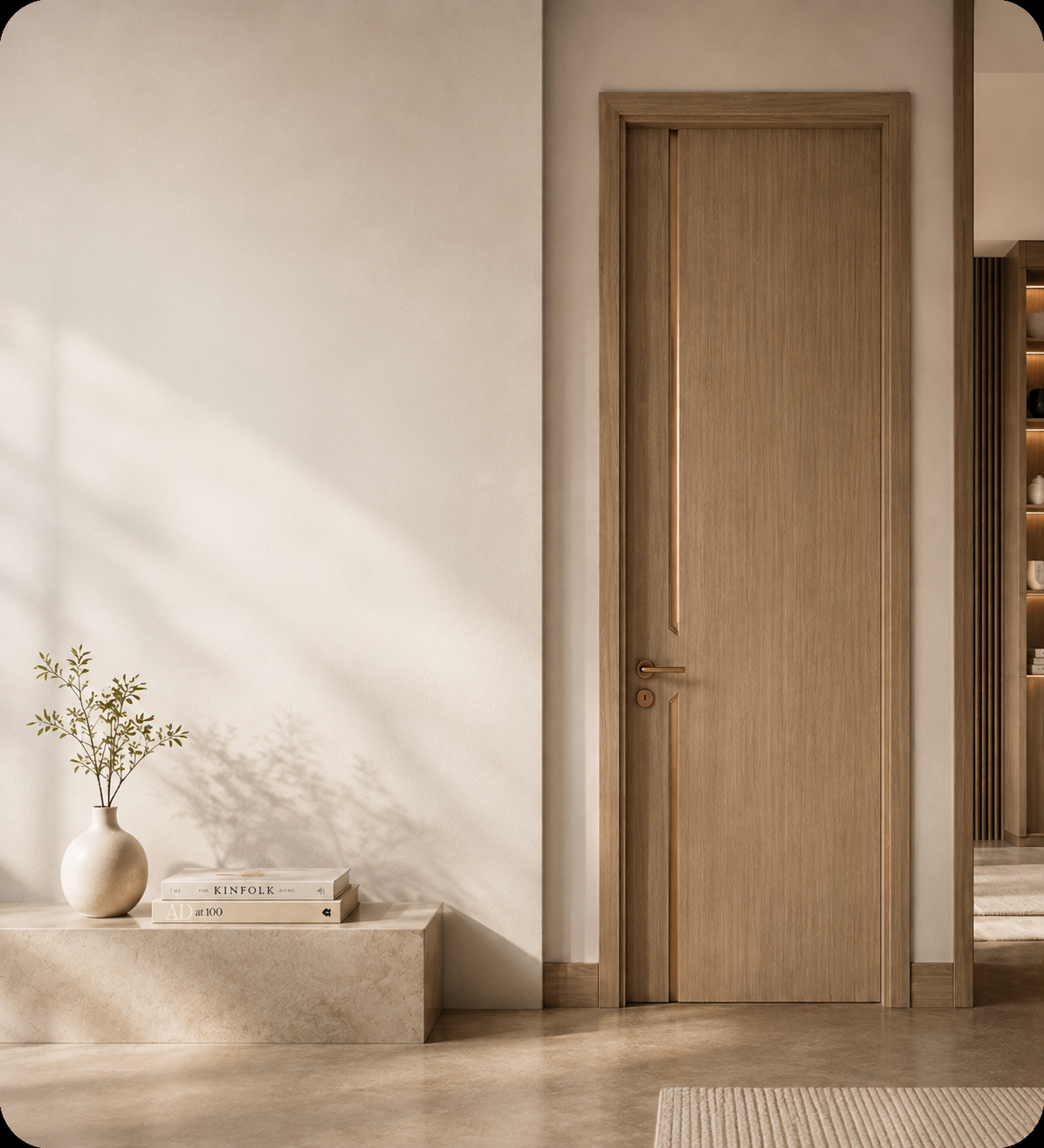 Wallsmark modern light oak interior door